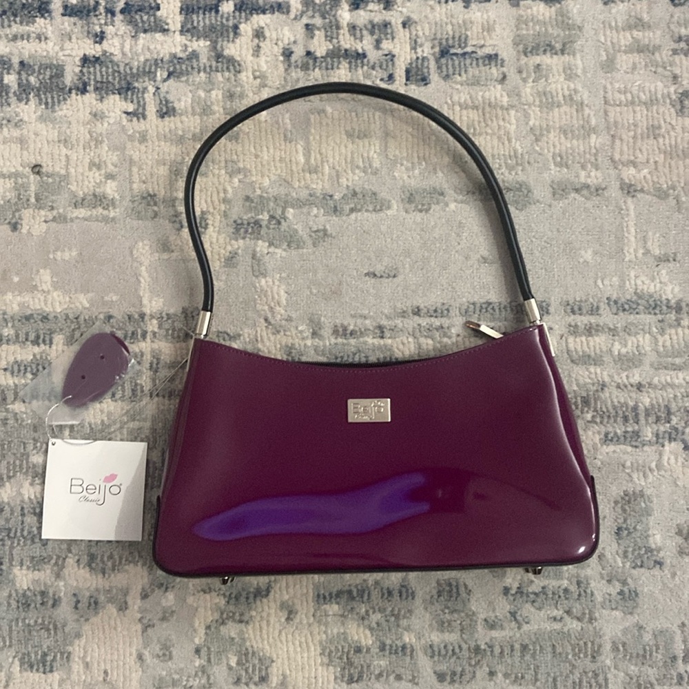 Beijo dark purple handbag